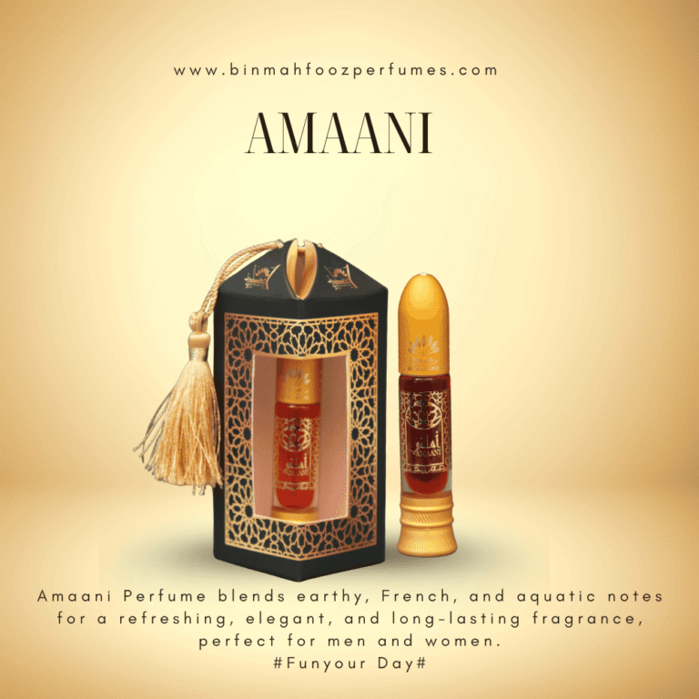 Amaani – Elegant Arabic Perfume with Earthy, French, and Aquatic Notes